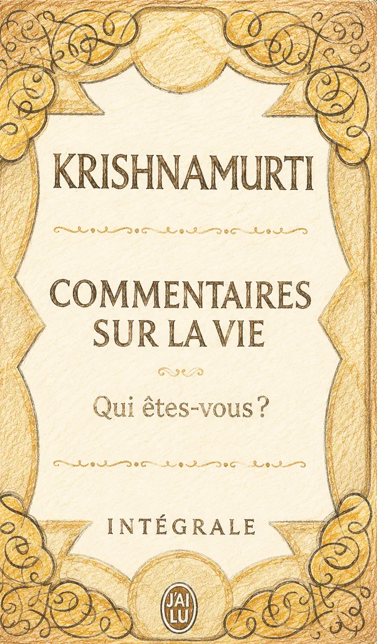Livre Krishnamurti Commentaires sur la vie