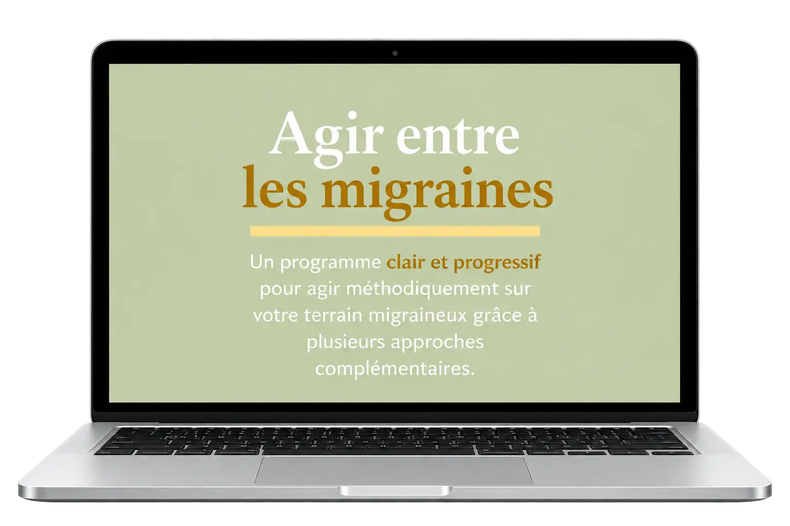 Agir entre les migraines sur ordinateur portable