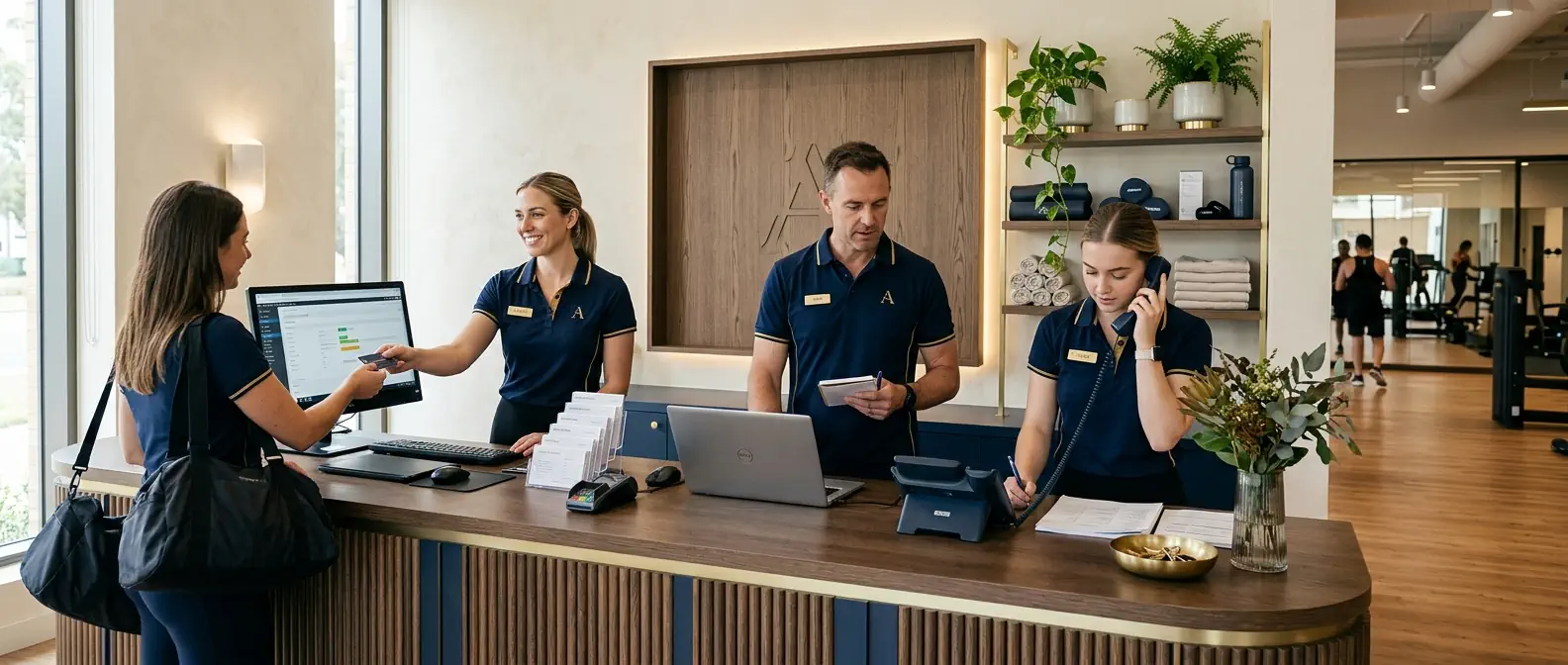 Équipe autonome dans un club de fitness