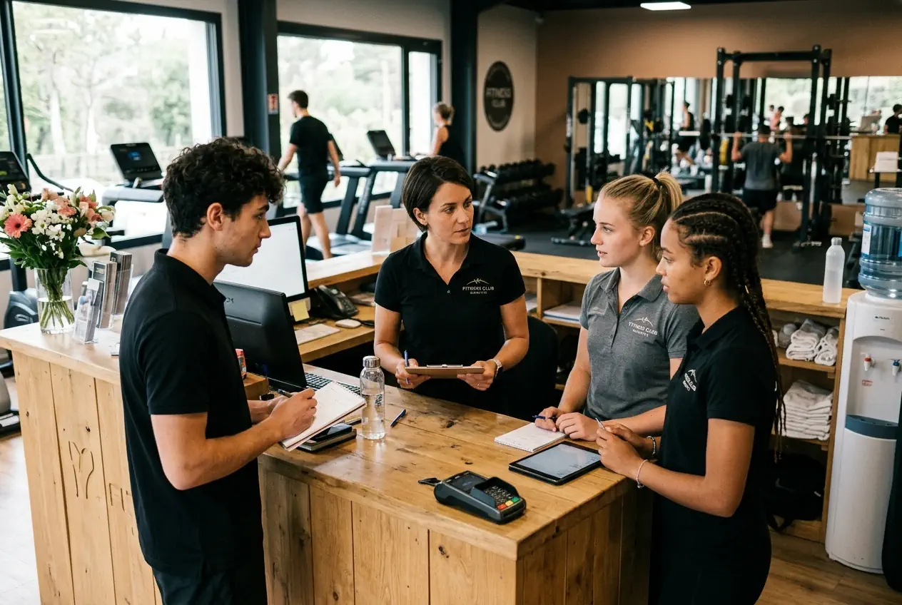 Équipe commerciale d’un club de fitness