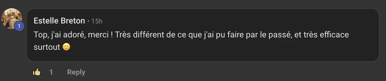 Message d'un élève de Coxa