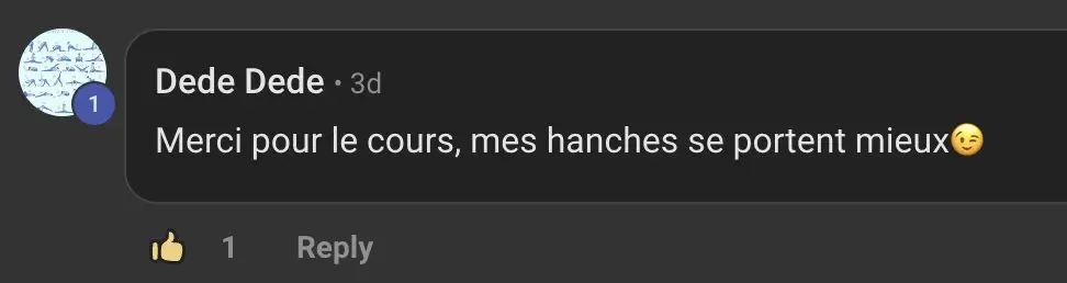 Message d'un élève de Coxa