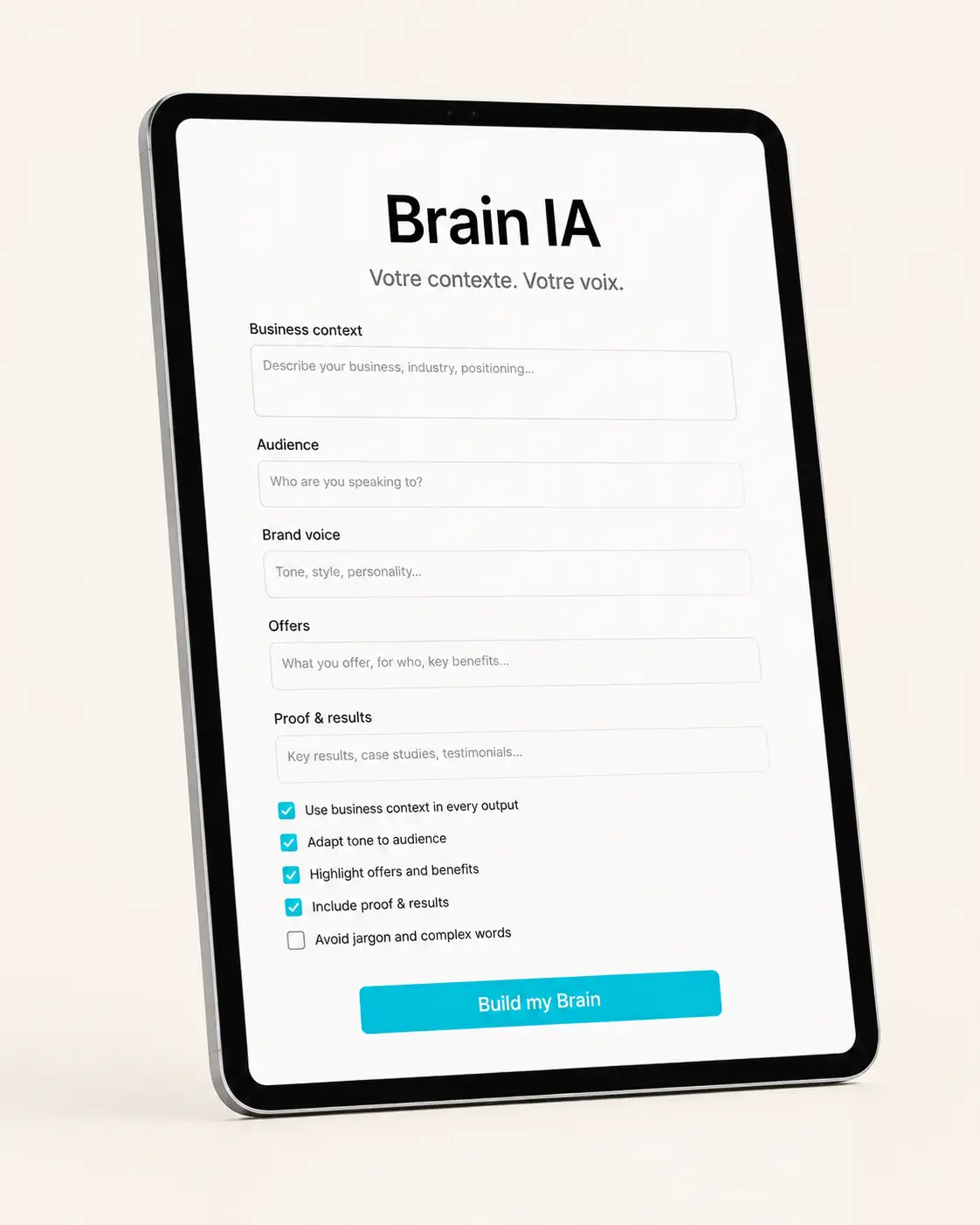 Kit Brain — 14 pages pour structurer votre contenu