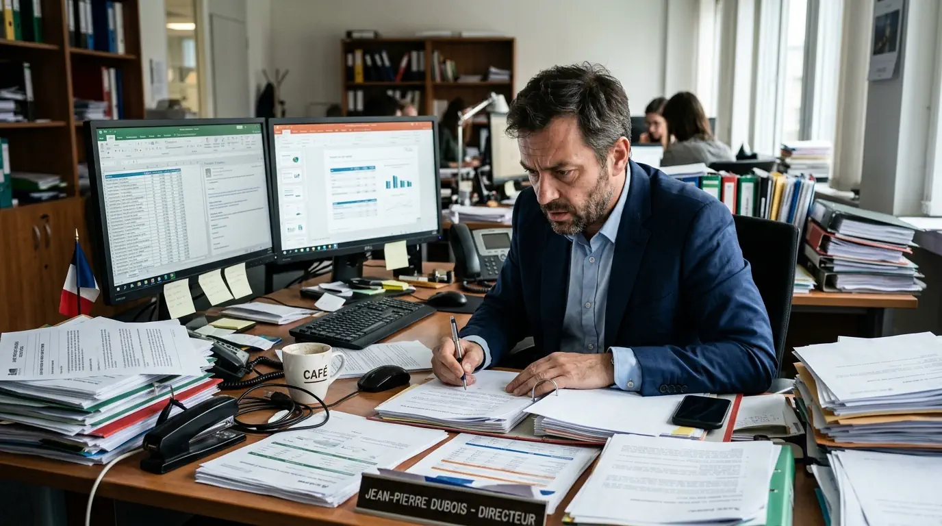 Un bureau surchargé