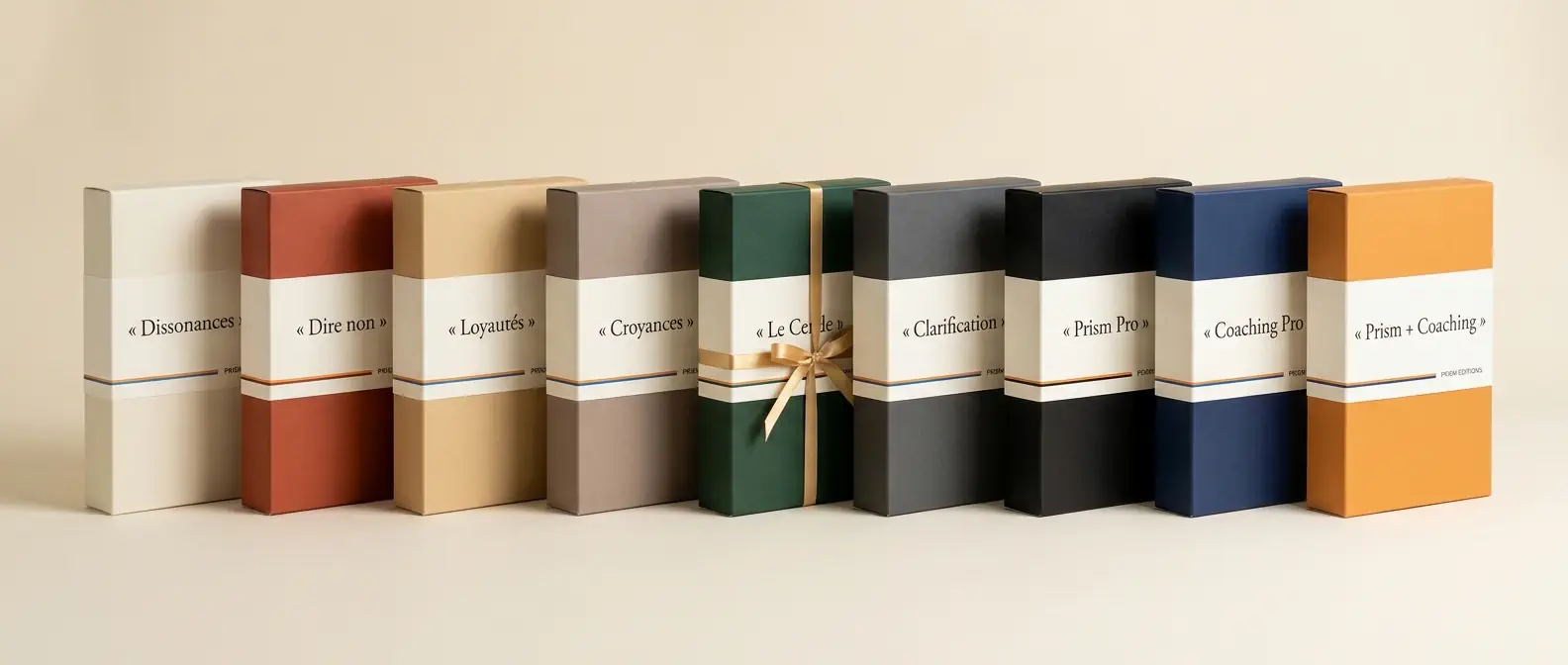 Les offres Sérieusement Coach ! présentées comme des coffrets