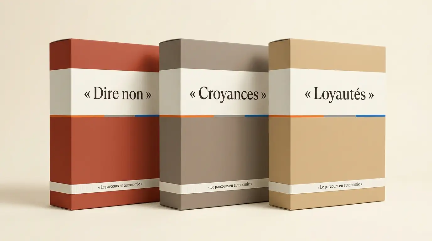 Les trois coffrets du parcours en autonomie