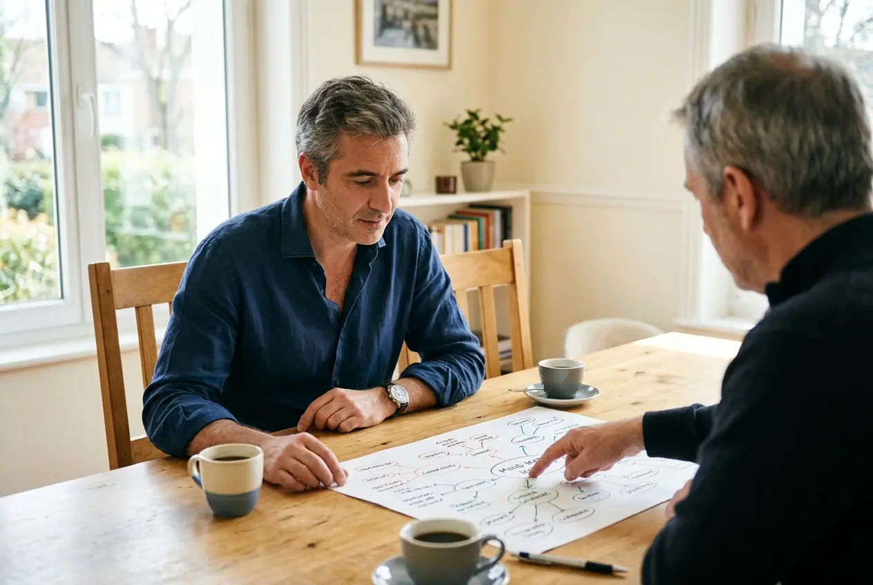 Un dirigeant découvre sa cartographie avec son coach