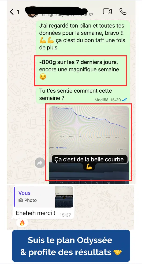 Message d'une cliente
