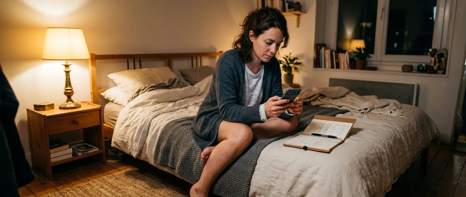 Une personne relit ses notes avant son oral
