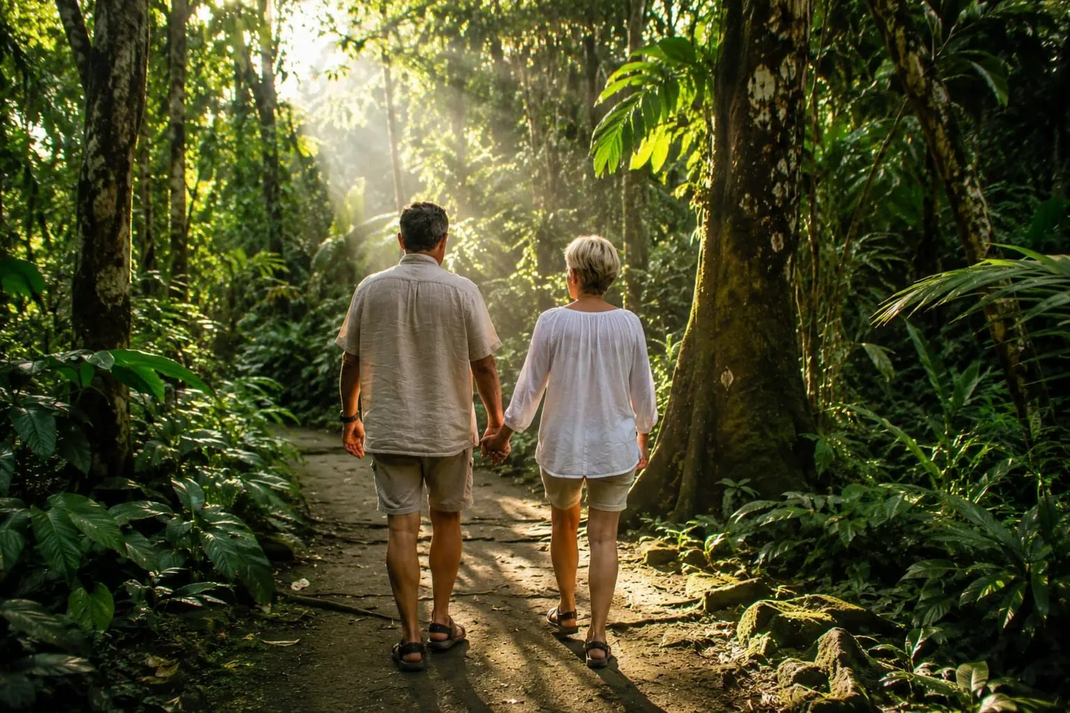 Personne mature en mouvement doux dans une lumière naturelle — vitalité, marche et seconde moitié de vie après 50 ans, pour les femmes et les hommes