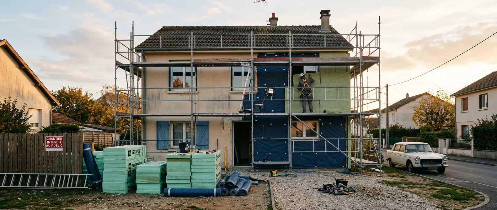 Maison en cours de rénovation énergétique
