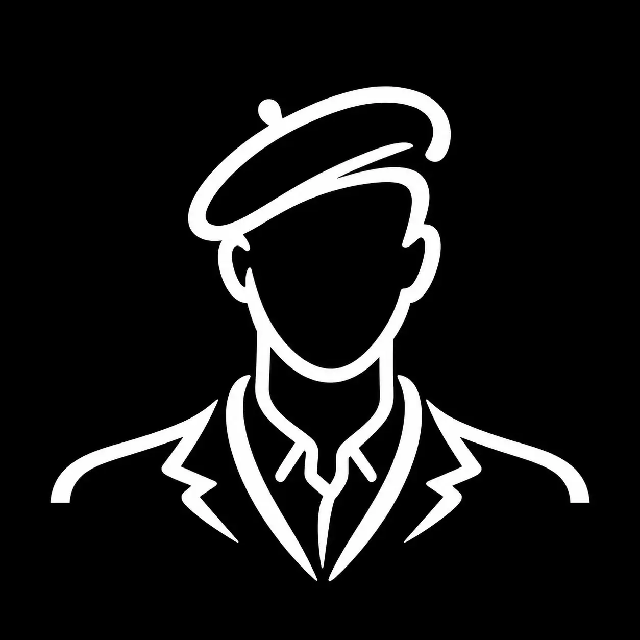 Avatar anonyme au béret et costume