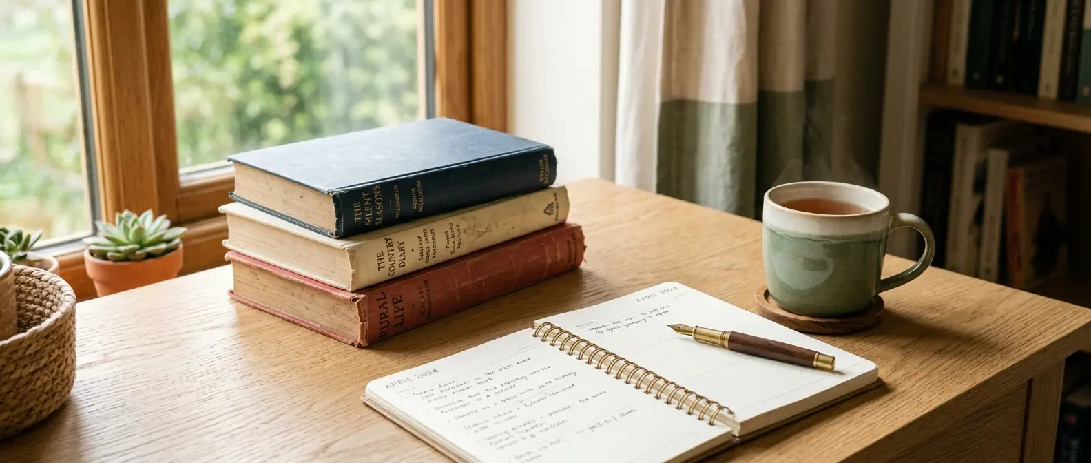 Livres et carnet sur un bureau
