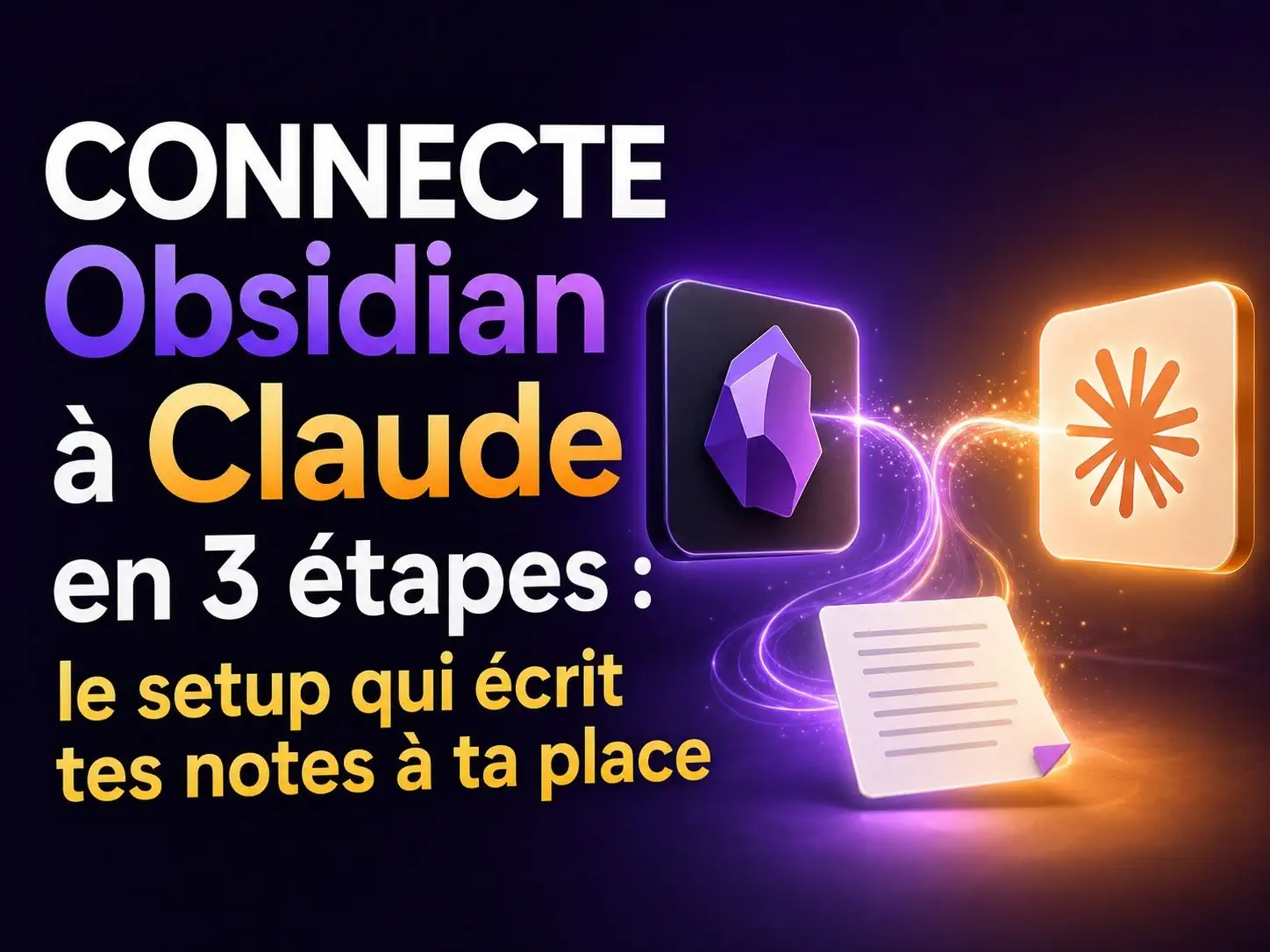 CONNECTE Obsidian à Claude en 3 étapes : le setup qui écrit tes notes à ta place