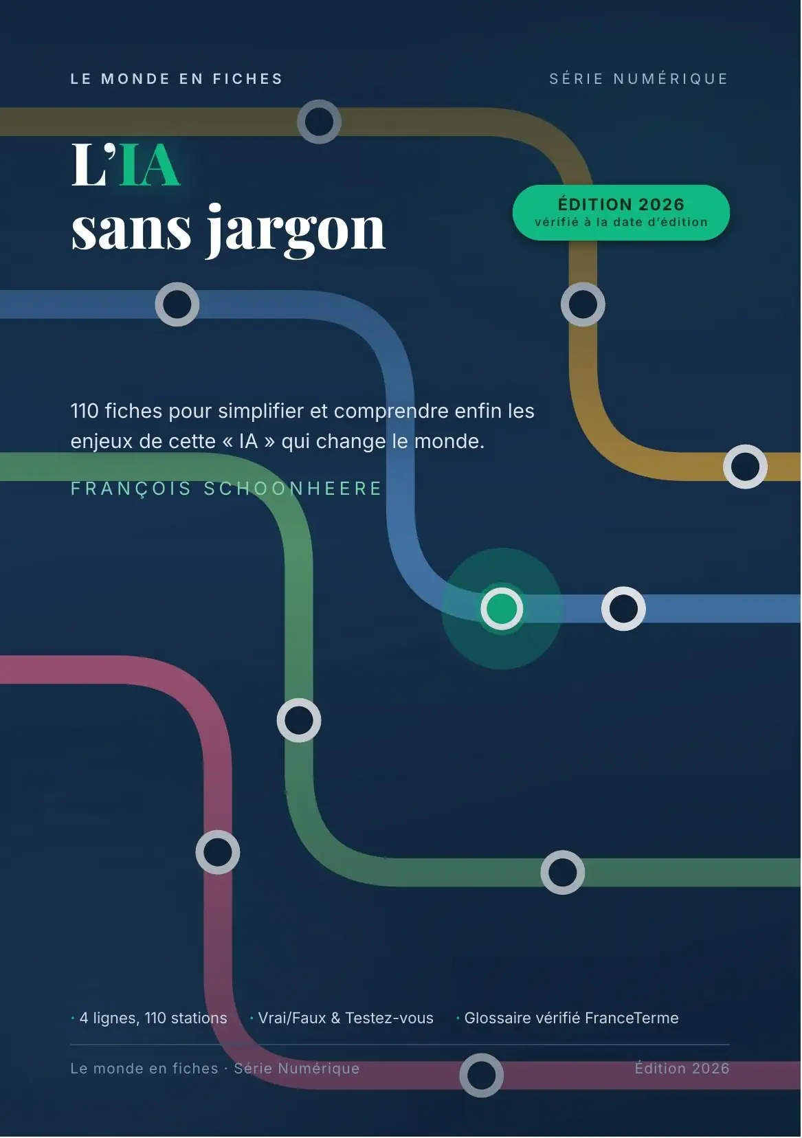 Couverture de L'IA sans jargon, 110 fiches pour comprendre l'intelligence artificielle