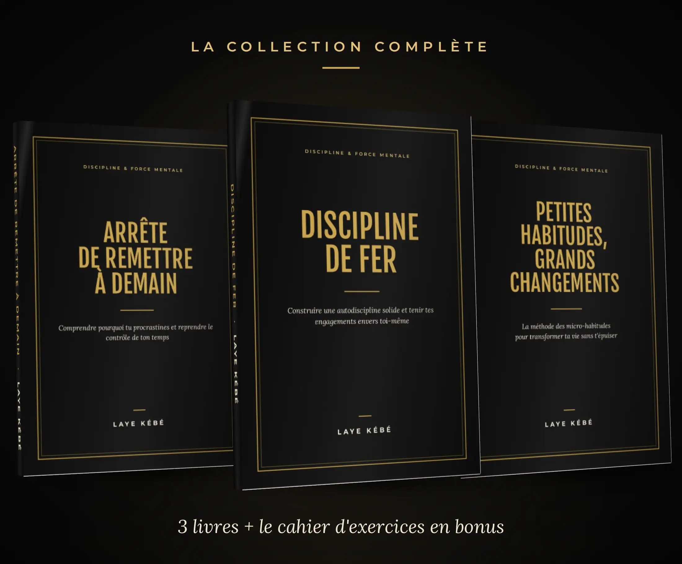 Collection Discipline & force mentale – les 3 livres de Laye Kébé