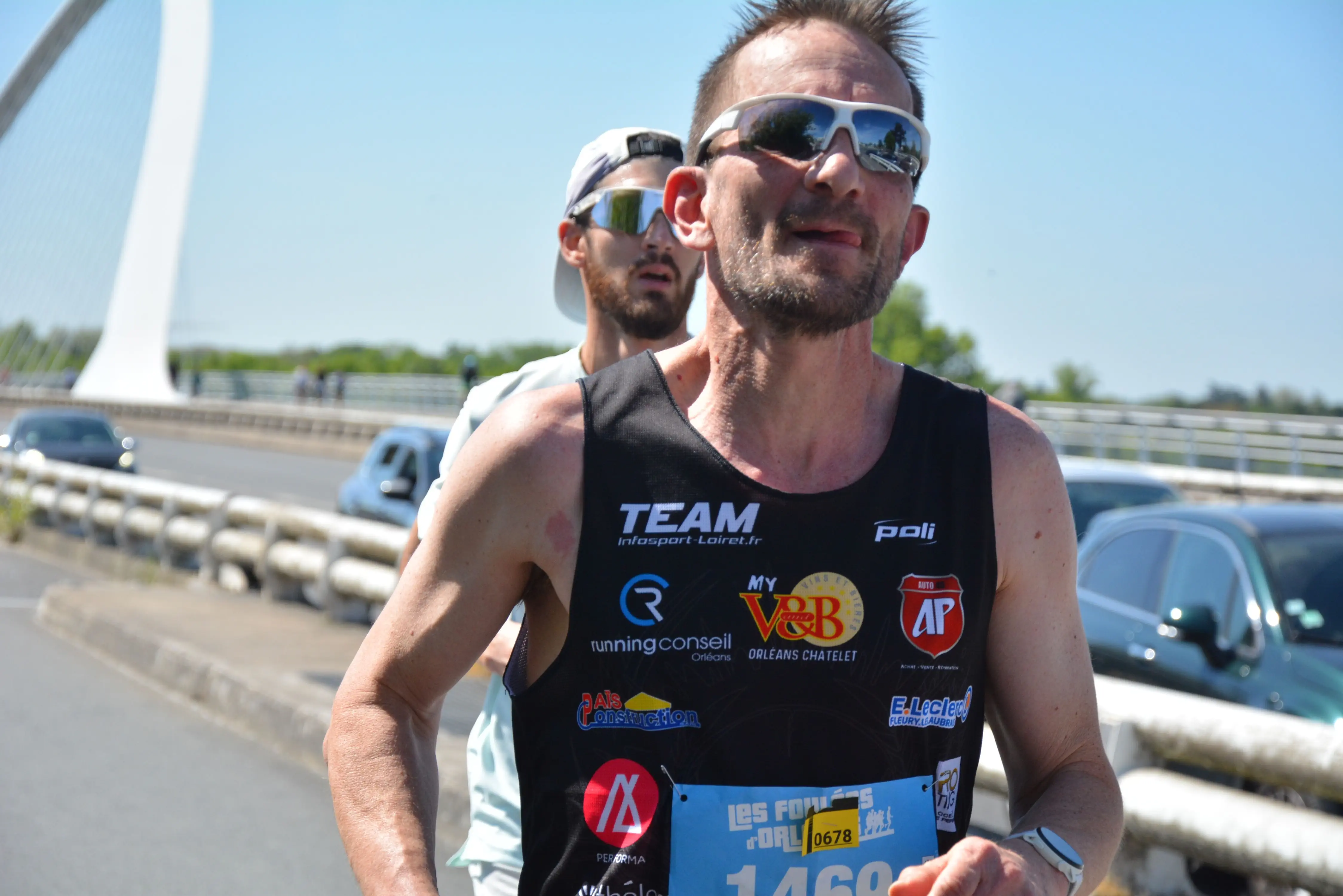 Matthieu Hisleur, coach running, pendant un marathon