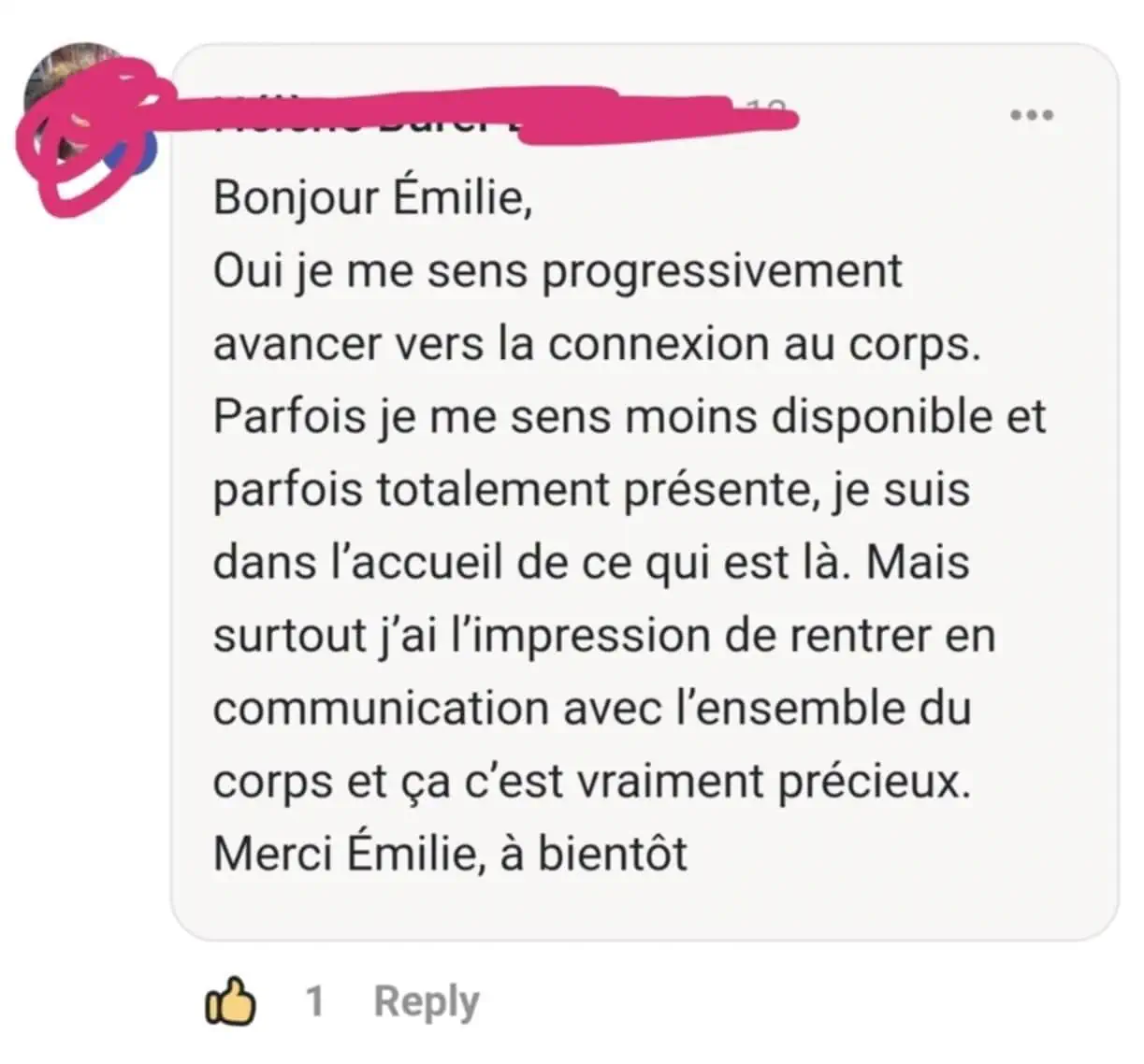 Témoignage d'une personne accompagnée