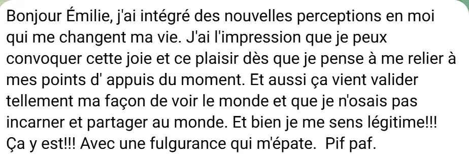 Témoignage d'une personne accompagnée