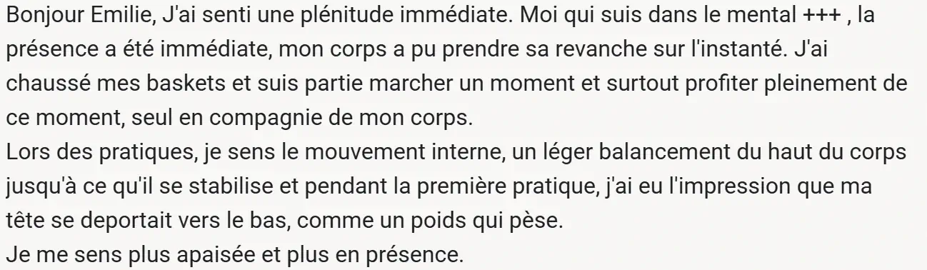 Témoignage d'une personne accompagnée