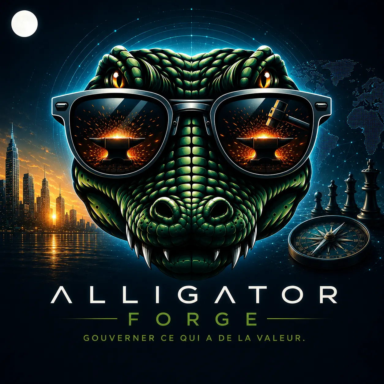 Logo Alligator Forge — Gouverner ce qui a de la valeur